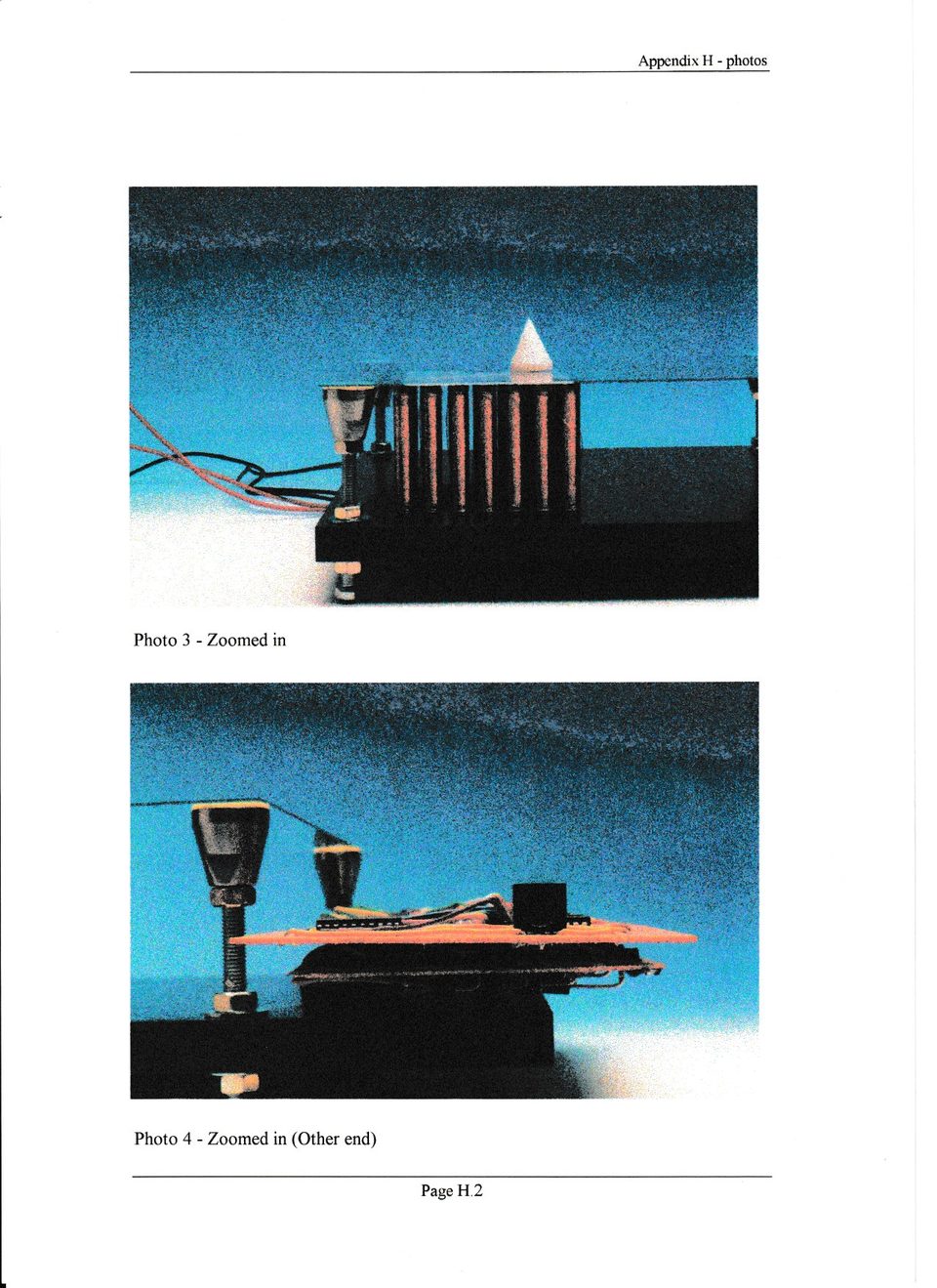 Scanned report page showing side views of the robotic chessboard and electronics board.